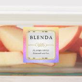 Glitzer und Weiß Etiketten (Befestigt)