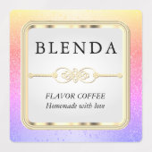 Glitzer und Weiß Etiketten (Design 1)