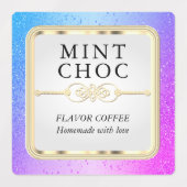 Glitzer und Weiß Etiketten (Design 2)