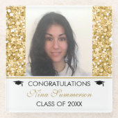 Glitzer und Weißfunken - Abschlüsse Glasuntersetzer (Vorderseite)