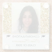 Glitzer und Weißfunken - Abschlüsse Glasuntersetzer (Rückseite)