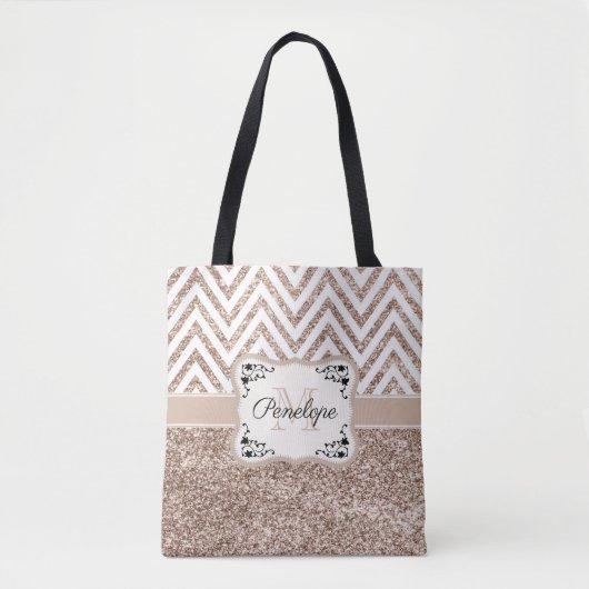Glitzer und Zickzack Tasche (Vorderseite)