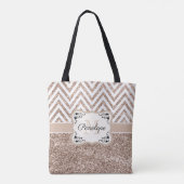 Glitzer und Zickzack Tasche (Rückseite)