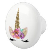 Glitzer Unicorn Horn Girl Splash & Spa Tamaro Keramikknauf (Rechts)