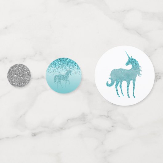 Glitzer Unicorn Konfetti (Vorderseiten)