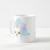 Glitzer Unicorn Llama Tasse (Vorderseite Links)