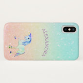 Glitzer Unicorn Magical Niedlich Personal Case-Mate iPhone Hülle (Rückseite (Horizontal))