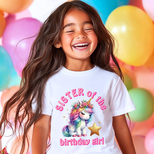 Glitzer unicorn magische Mädchen Geburtstagsschwes T-Shirt