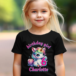 Glitzer unicorn magischer Stern Girls Geburtstag s T-Shirt