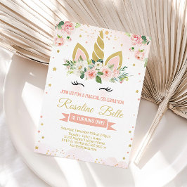 Glitzer Unicorn Magisches Party Einladung