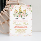 Glitzer Unicorn Magisches Party Einladung