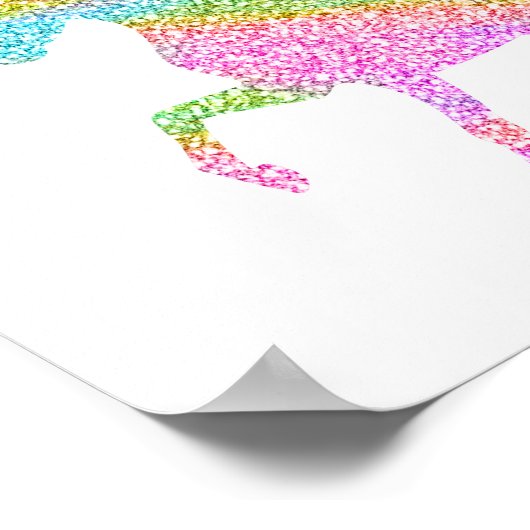 Glitzer Unicorn Poster (Ecke)