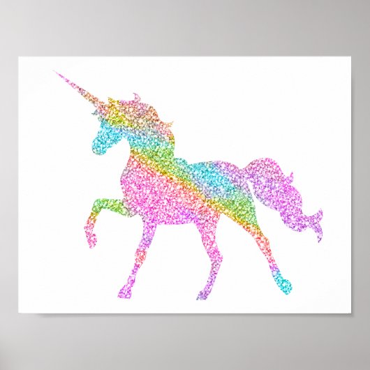 Glitzer Unicorn Poster (Vorne)