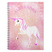 Glitzer Unicorn Rosa Niedliche Girl Notizblock (Vorderseite)