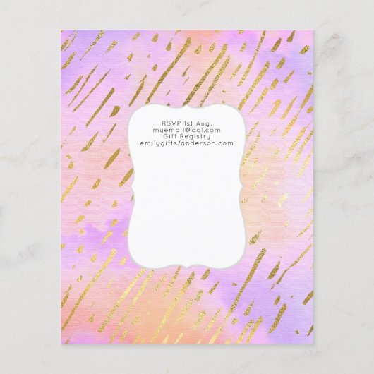 Glitzer Unicorn Rose Gold Rosa Dripping 13. (Rückseite)