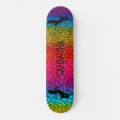 Glitzer Unicorn Skateboard (Vorderseite)