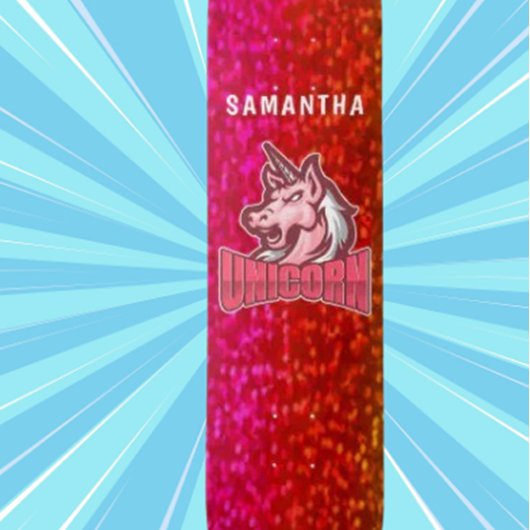 Glitzer Unicorn Skateboard