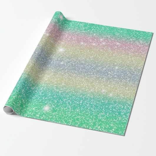 Glitzer Unicorn Textur Geschenkpapier (Ungerollt)