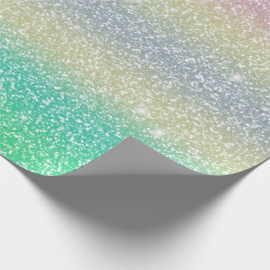Glitzer Unicorn Textur Geschenkpapier (Ecke)