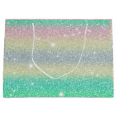 Glitzer Unicorn Textur Große Geschenktüte (Vorderseite)
