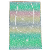 Glitzer Unicorn Textur Mittlere Geschenktüte (Vorderseite)