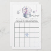 Glitzer Unicorn Weihnachtsdusche Bingo (Vorne/Hinten)