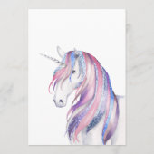 Glitzer Unicorn Weihnachtsdusche Mama Beratung Hinweiskarte (Rückseite)