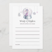 Glitzer Unicorn Weihnachtsdusche Mama Beratung Hinweiskarte (Vorne/Hinten)