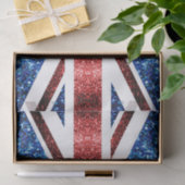 GLITZER unter der Flagge des Vereinigten Königreic Seidenpapier (Geschenk)