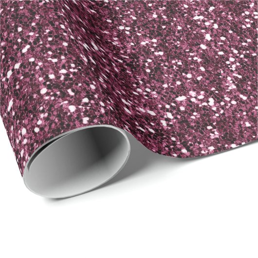 Glitzer Urban Metallic Burgundy Beet Bordeaux Geschenkpapier (Rolleneckpunkt)
