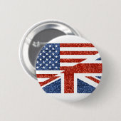 Glitzer usa uk button (Vorne & Hinten)