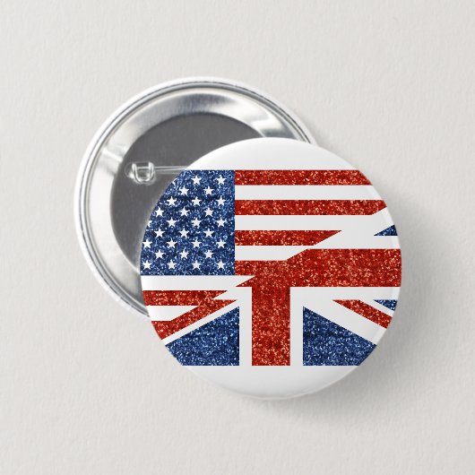 Glitzer usa uk button (Vorne & Hinten)