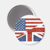 Glitzer usa uk magnet (Vorderseite/Rückseite)