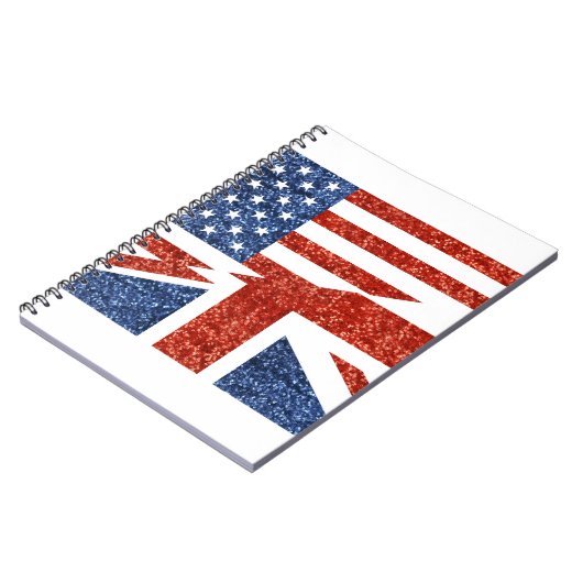 Glitzer usa uk notizblock (Linke Seite)
