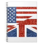 Glitzer usa uk notizblock (Vorderseite)