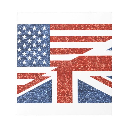 Glitzer usa uk notizblock (Vorderseite)
