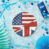 Glitzer usa uk Papier Teller (Party)