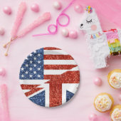 Glitzer usa uk Papier Teller (Party)