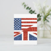 Glitzer usa uk postkarte (Stehend Vorderseite)