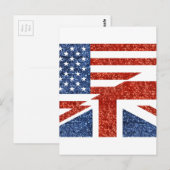 Glitzer usa uk postkarte (Vorne/Hinten)