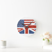 Glitzer usa uk runde wanduhr (Zuhause)