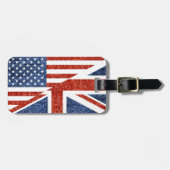 Glitzer usa uuk Gepäckmarke Gepäckanhänger (Vorderseite horizontal)