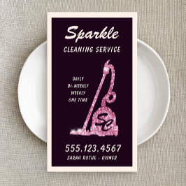 Glitzer Vakuum Reiniger, Reinigungsdienst Calling Telefonnummerkarte