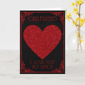 Glitzer Valentine Card Karte (Gelbe Blume)