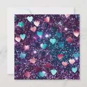 Glitzer Valentinstag Feiertagskarte (Vorderseite)