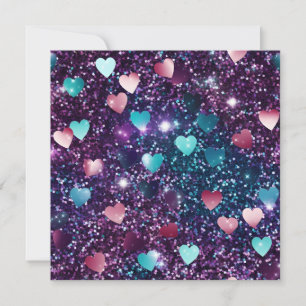 Glitzer Valentinstag Feiertagskarte