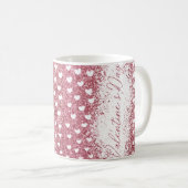 Glitzer Valentinstag Kaffeetasse (VorderseiteRechts)