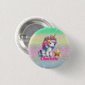 Glitzer vereint magischen Stern Button (Vorne & Hinten)