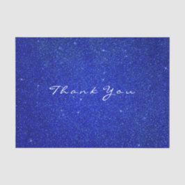 Glitzer Vielen Dank Cobalt Blue Rose Gefallen Weiß Seidenpapier