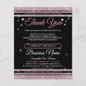 Glitzer Vielen Dank Flyer (Vorne)